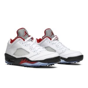 Jordan Low Golf Shoes - Black with Gold Logo